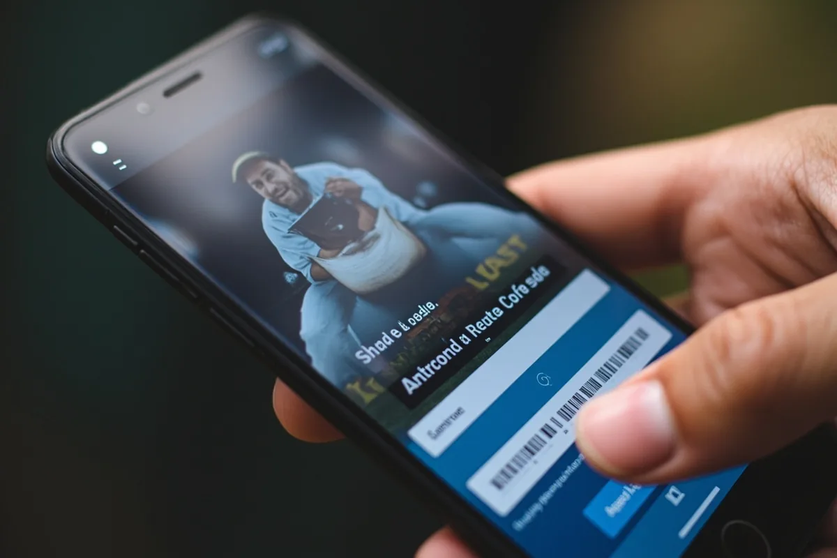 Cricket fan entering a promo code on a fantasy app signup screen