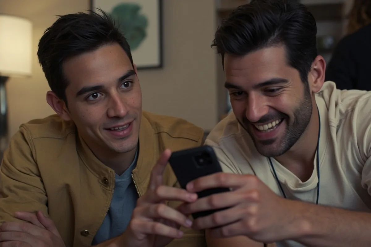 Friends sharing a fantasy cricket referral code