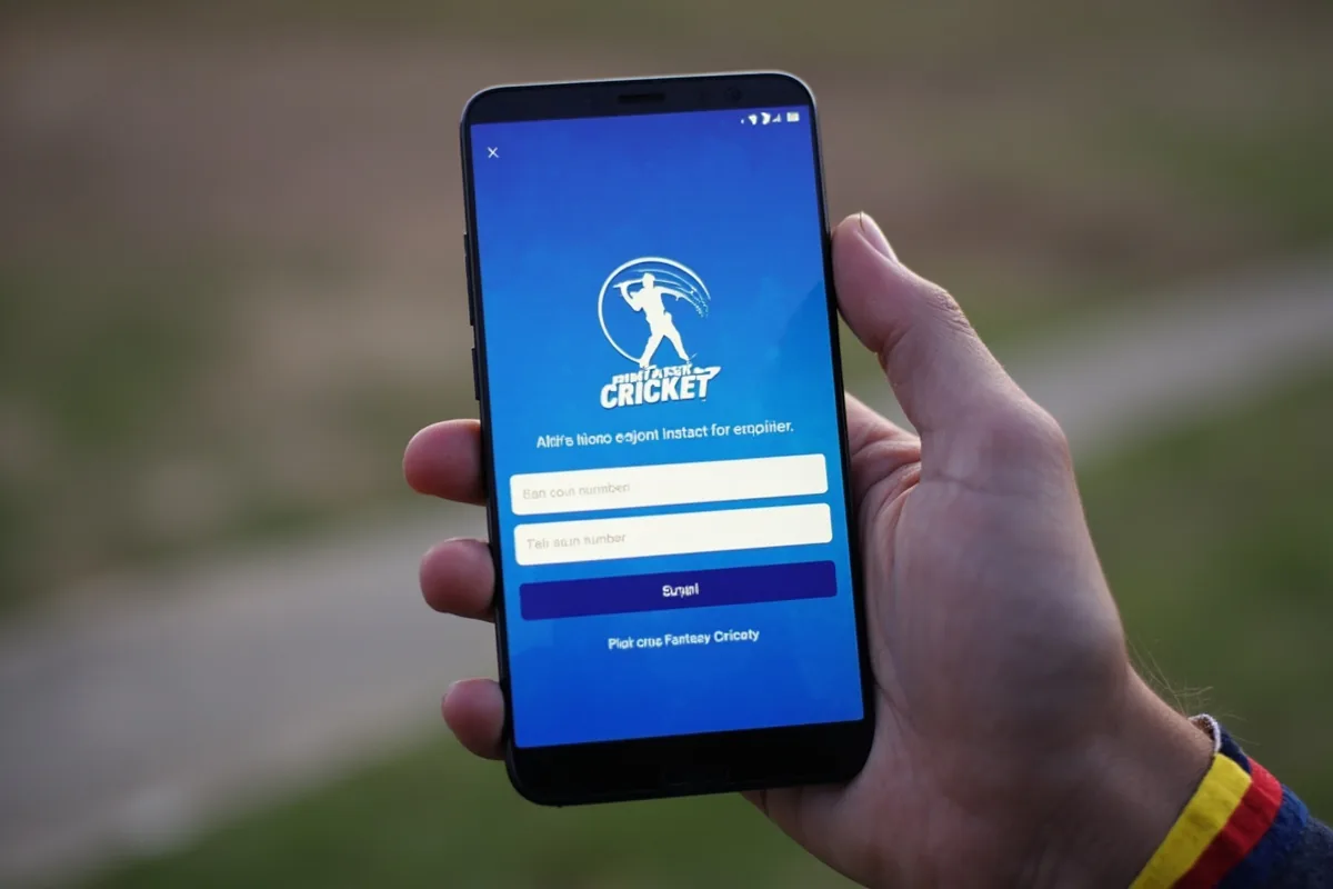 Mobile phone fantasy app login screen